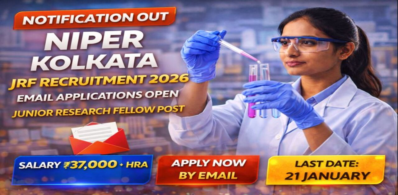 NIPER Kolkata JRF Recruitment 2026